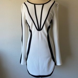 White and black dress